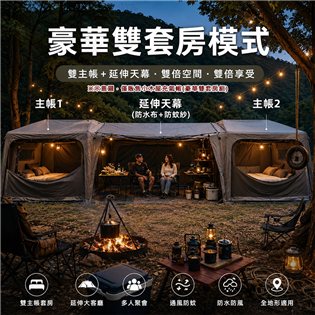 【大山野營】LUYOUQ LU-6 小木屋充氣帳(豪華雙